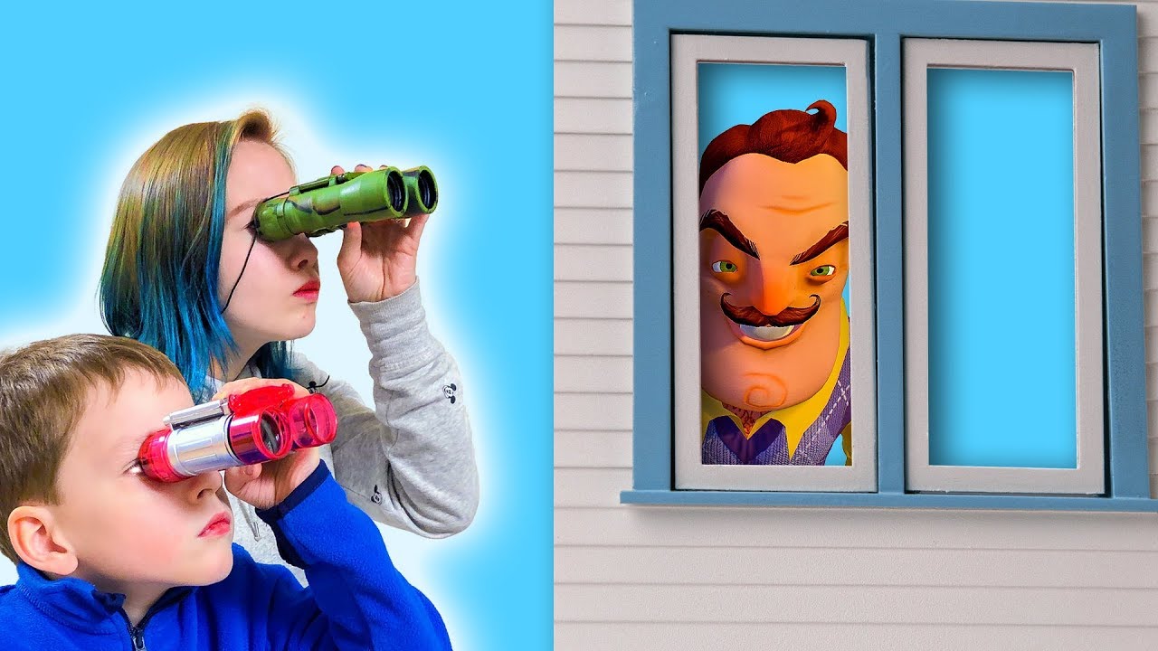 За кем следят дети? Странный сосед напротив 🕵️‍♂️