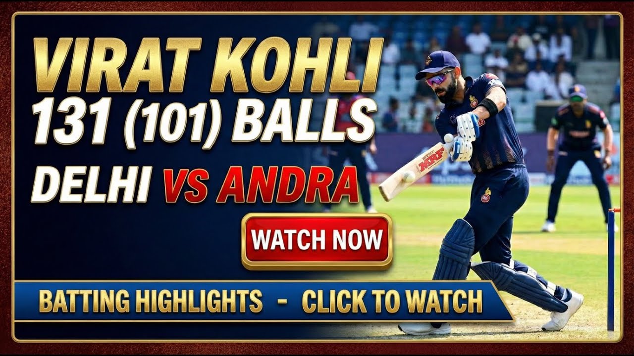 Virat Kohli's 131 Runs vs Andhra 🏏