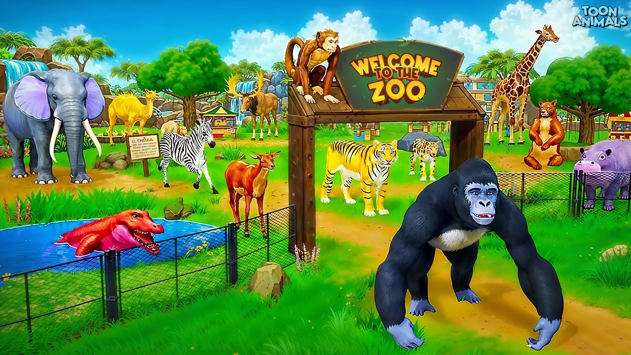 Zoo Animals vs Gorilla: Jungle Clash 🦍