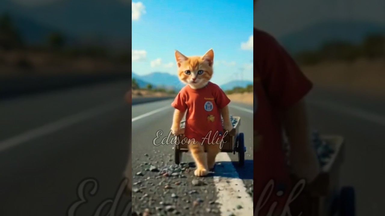 Anak Kucing Jadi Kuli Angkut Batu π±