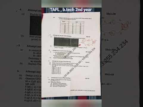 📚 #aktu #pyq of Theory of Automata & Formal languages 2022-23 | CSE