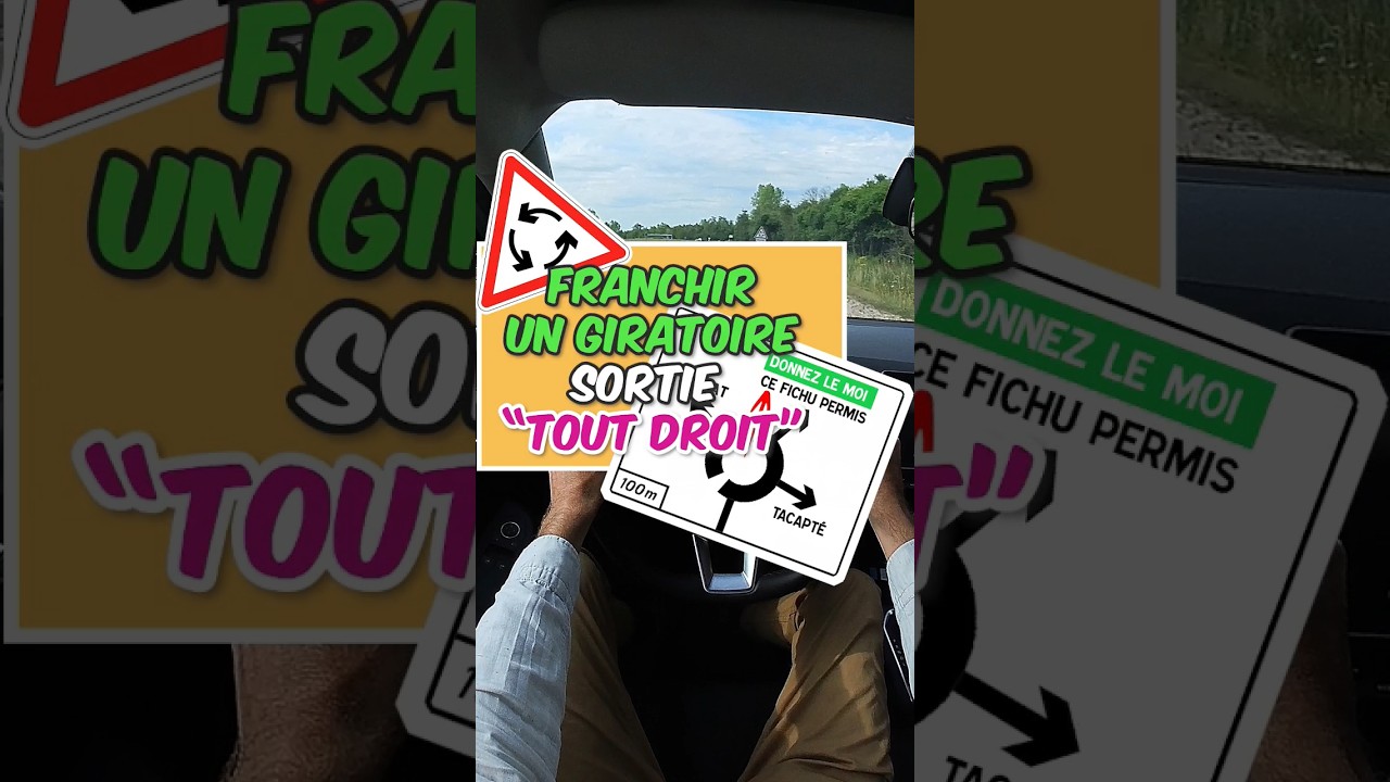 Tout Droit à un Giratoire ✅ #giratoire #permisdeconduire
