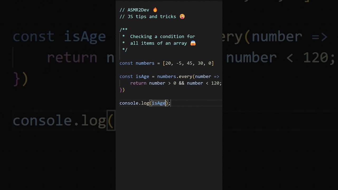 ASMR JavaScript: Check All Array Items Without Talking 🎧