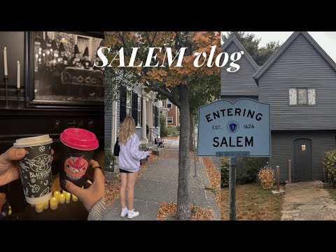 24 hrs in SALEM 🧙♀️🎃🍂 coffee shops, witchy stores, hocus pocus filming locations & haul!!