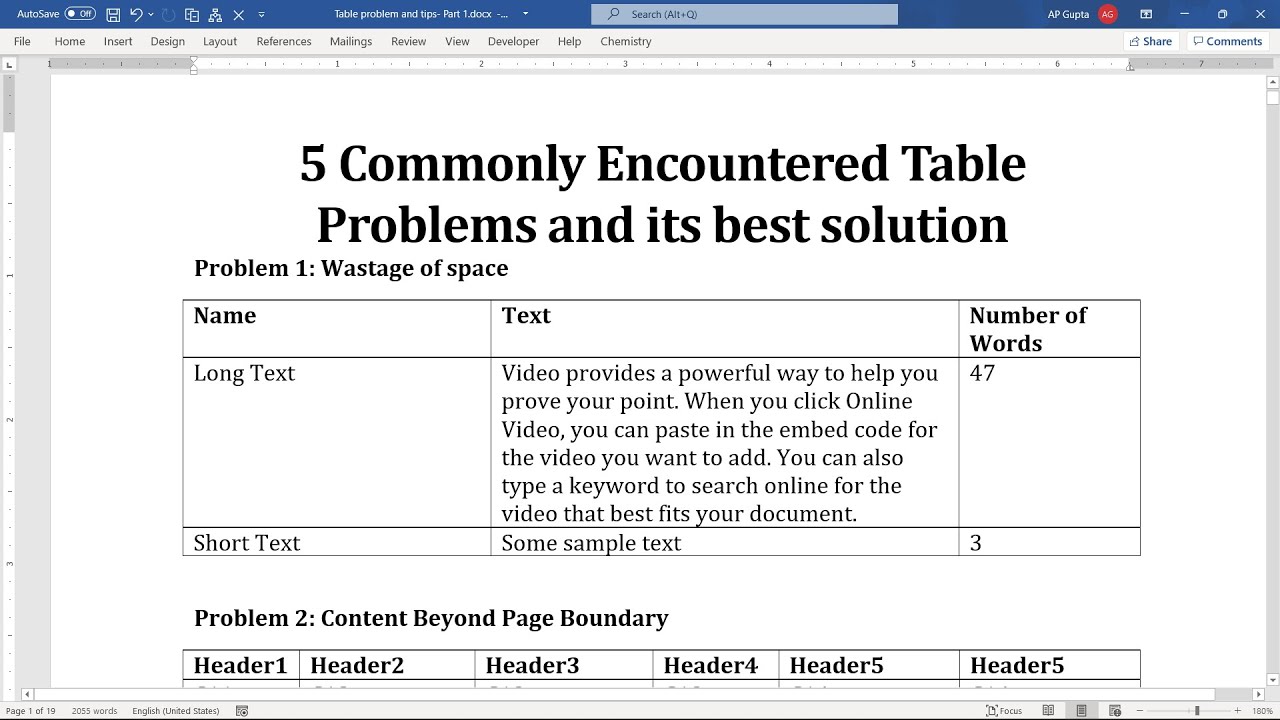 5 Top 5 Word Table Problems & Solutions π