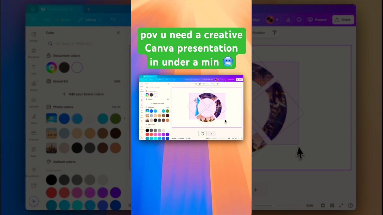 Creating an Animated Rotating Cities Presentation in Canva
