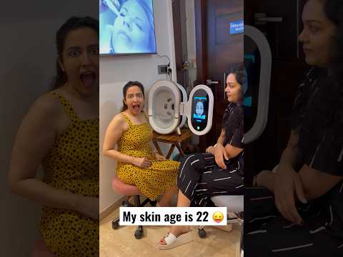 Check out this cool digital face skin analysis machine đŗ #shorts #garimasgoodlife