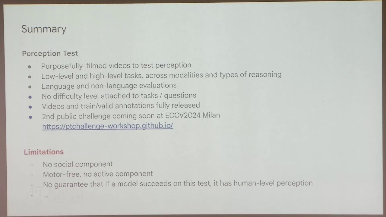 Lightning Talk: The Perception Test by Viorica Patraucean