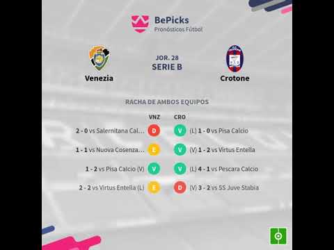 Previa Venezia vs Crotone - Jornada 28 - Serie B 2020 - Pronósticos y horarios