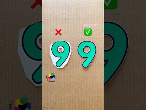 Perfect Cut ✂️ | Number 9 Precision Curves & Inner Circle ✨ #chanafavors #shorts #diy #papercraft