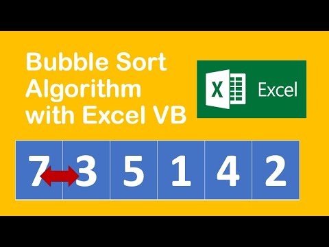 Bubble Sort Algorithm Animation in Visual Basic VBA for Excel
