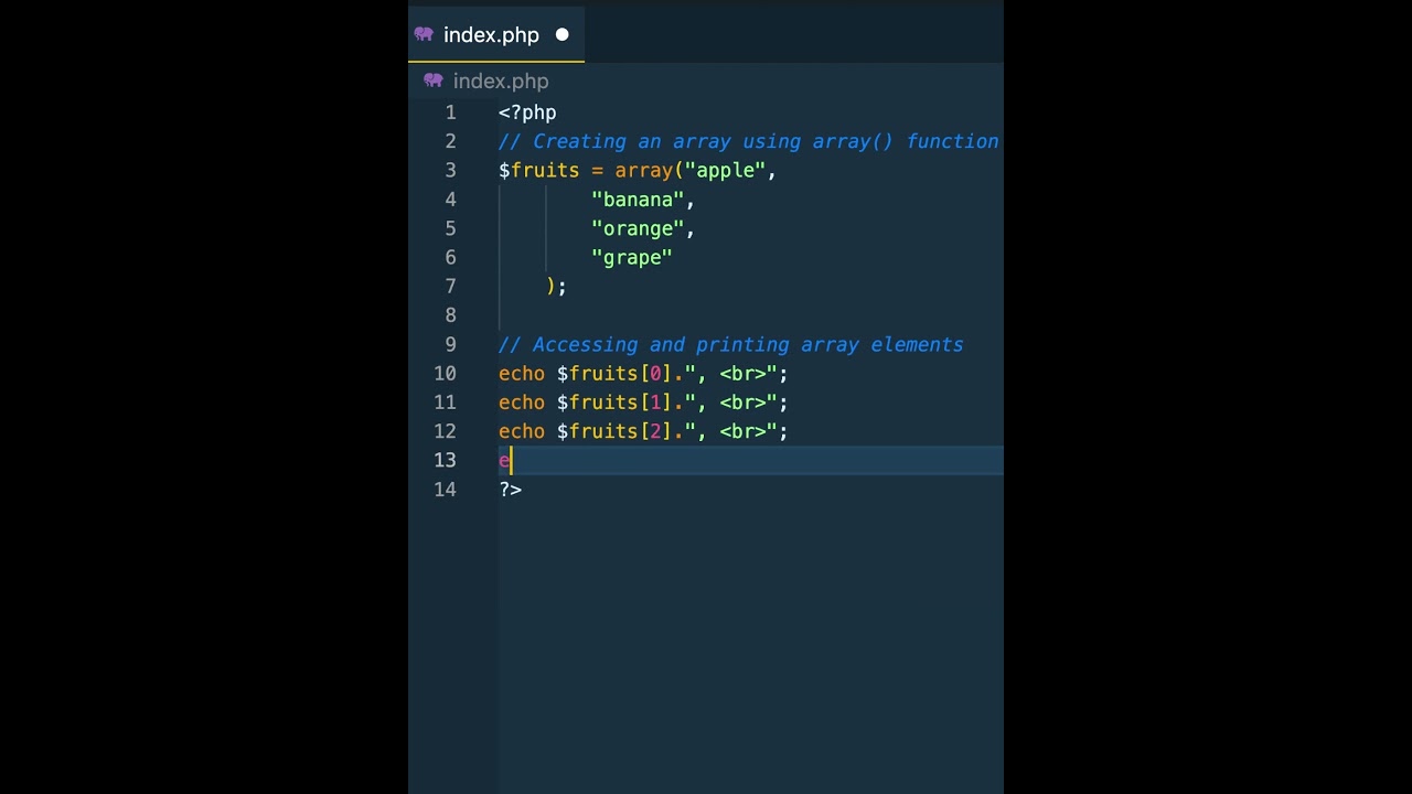 PHP Arrays with array() π | Basic Tutorial