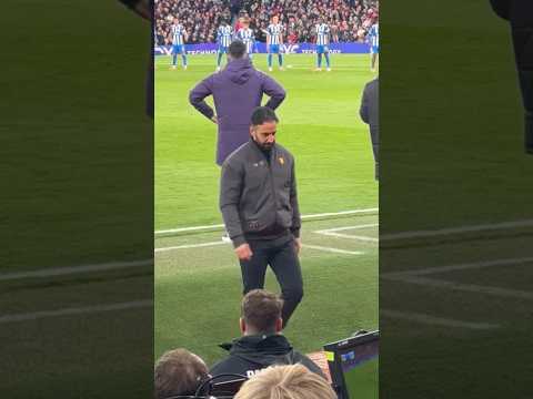 RUBEN AMORIM WALKS OFF & SHOUTS TO THE CROWD: “COME ON