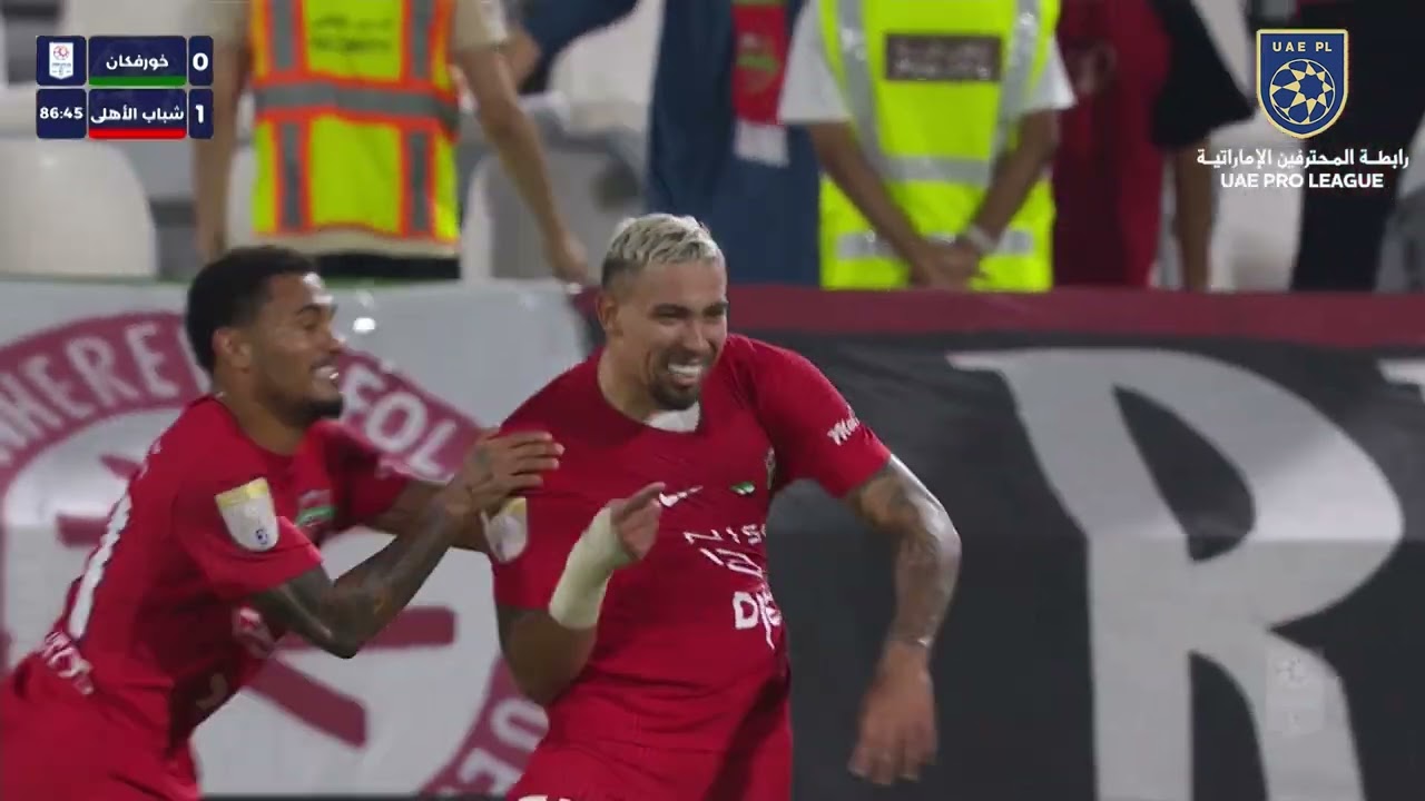 مباراة خورفكان وشباب الأهلي في دوري أدنوك 2025-2026 ⚽