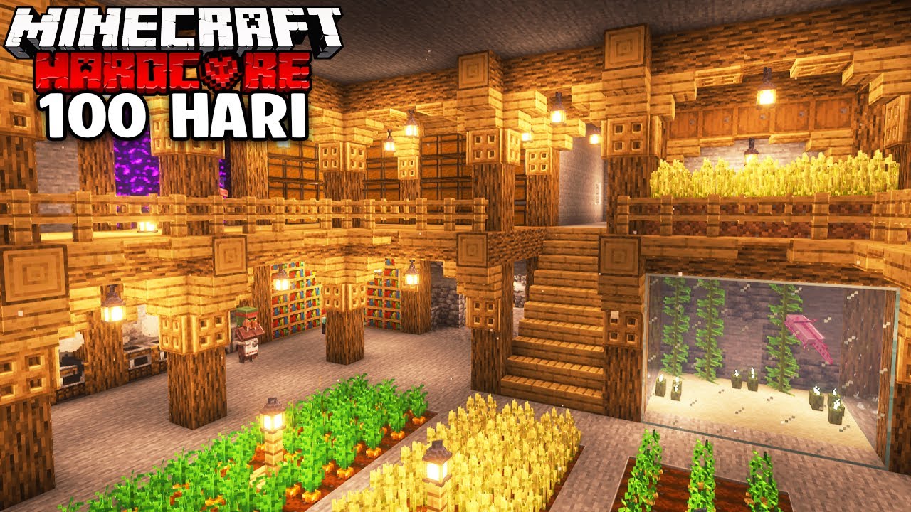 Bertahan 100 Hari di Underground Base Minecraft Hardcore