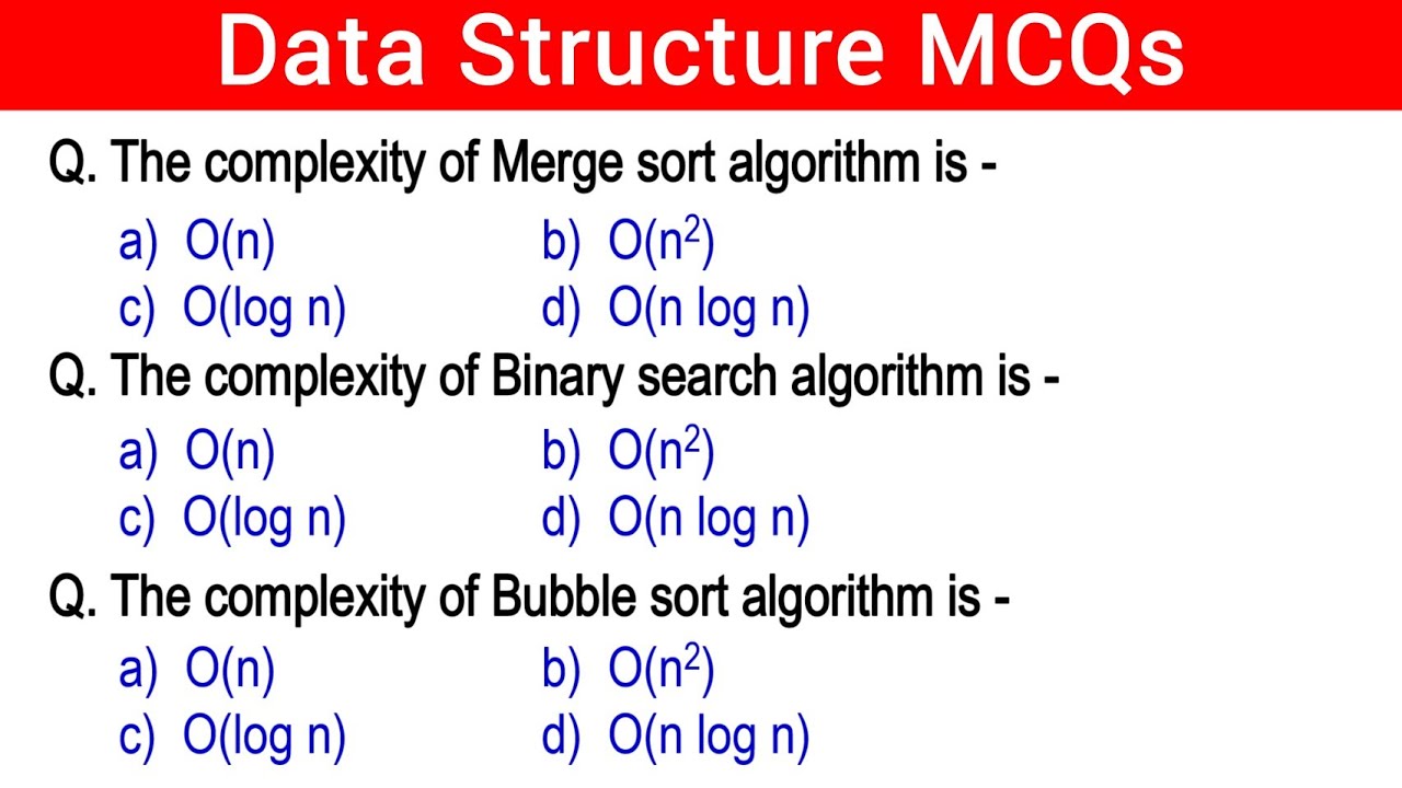 Data Structure & Algorithms MCQ - Part 3 📚