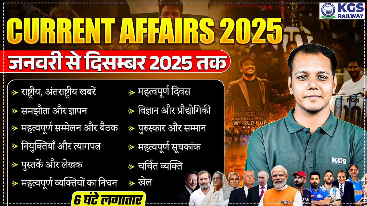 2025 Railway Current Affairs | Jan-Dec | Shivam Tiwari 📅