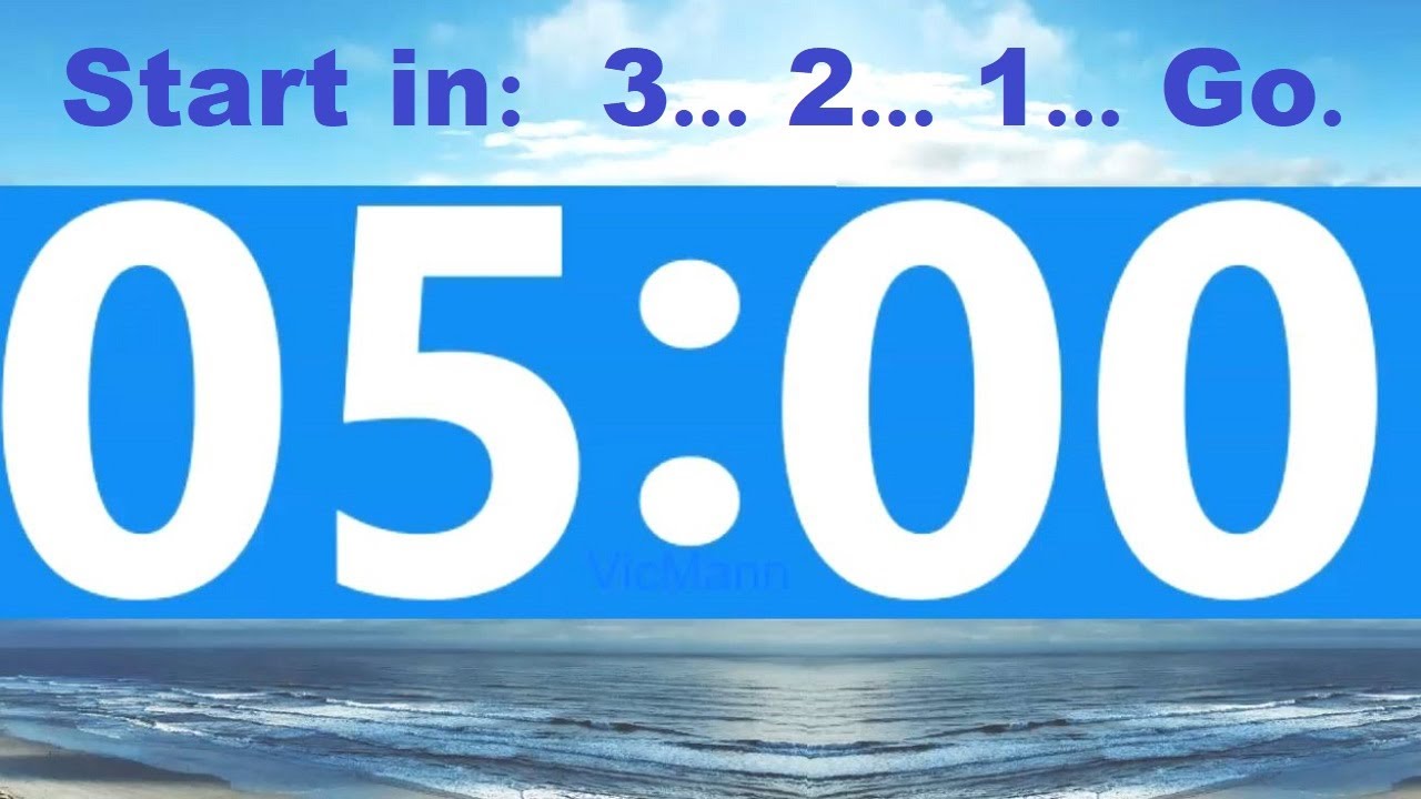5-Minute Countdown Timer with Alerts ⏱️