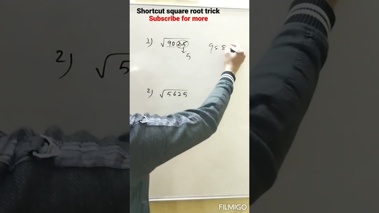 Quick & Easy Square Root Trick! ๐ข Vedic Maths Shortcut