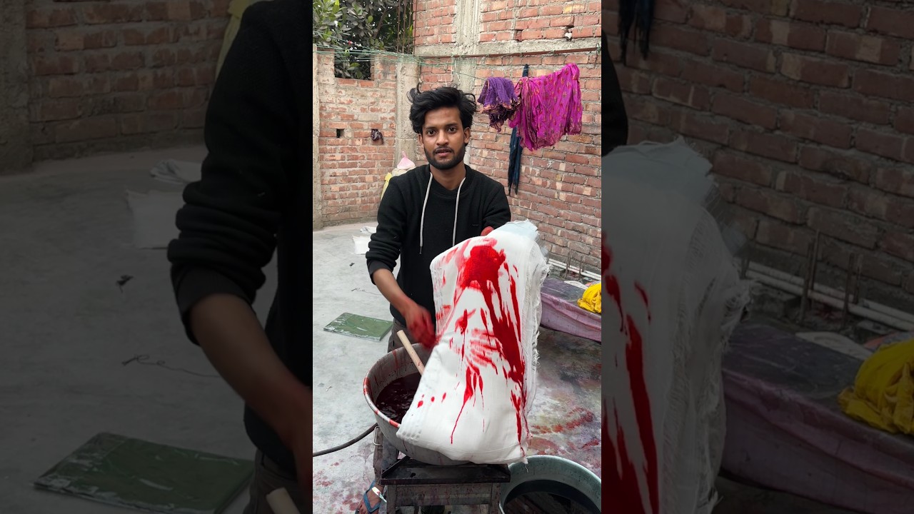 Elegant Red & Black Saree Display in Bangalore