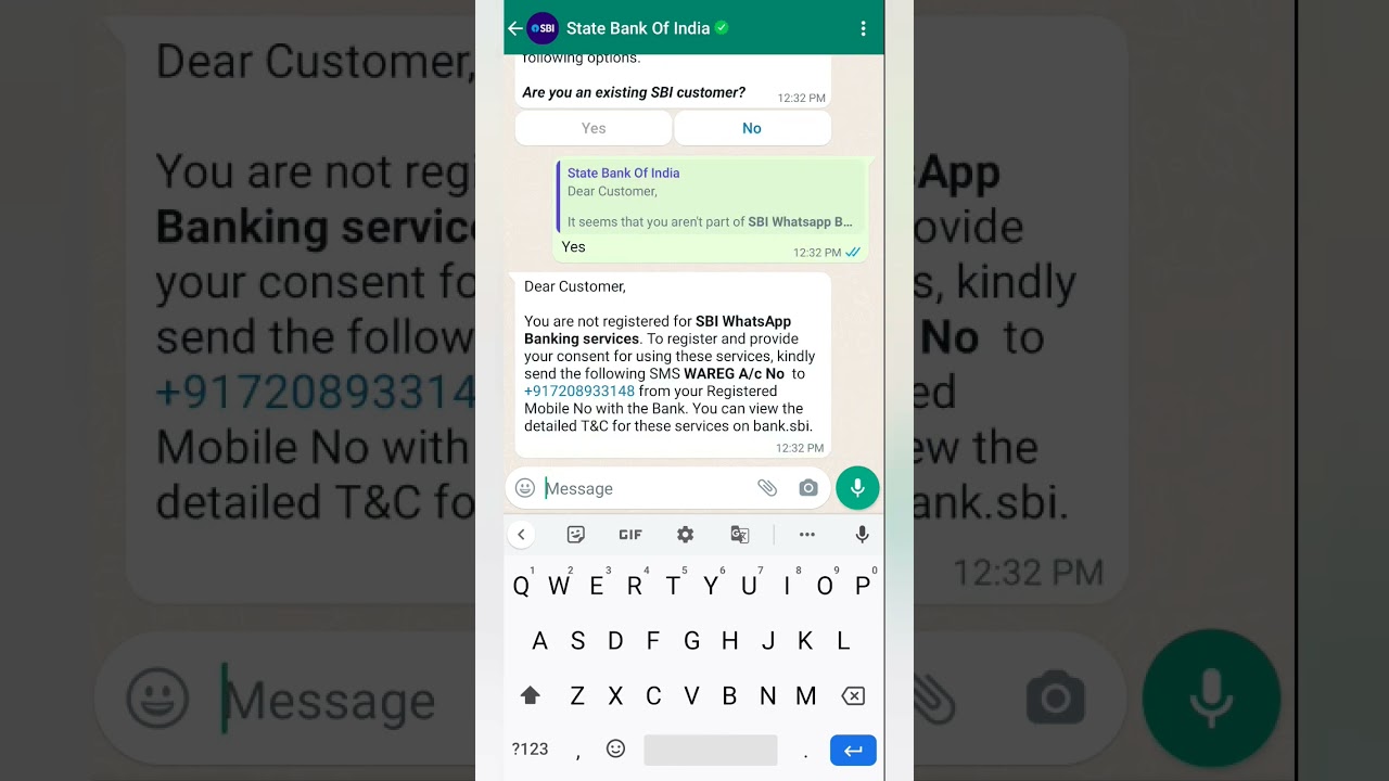 SBI WhatsApp Banking Registration Guide