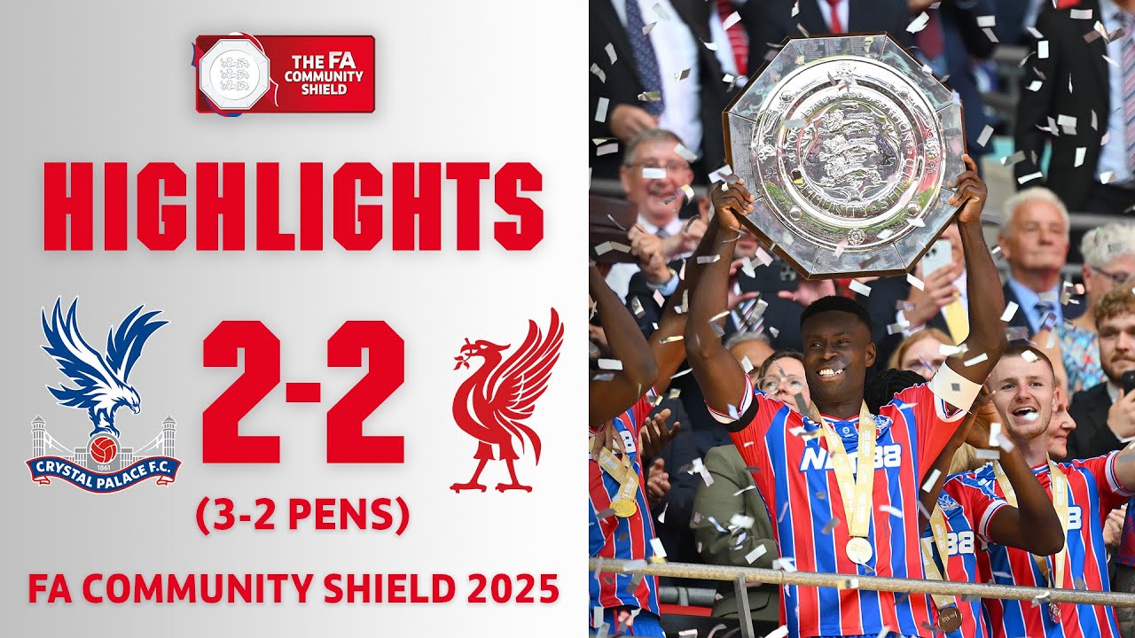Crystal Palace Shines at Wembley! | Epic 3-2 Penalty Win Over Liverpool in FA Community Shield 2025 ⚽