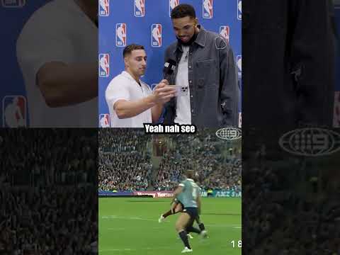 NBA x State Of Origin | KAT reacts to some of the biggest Origin hits #nrl #nrlvegas #rugbyleague