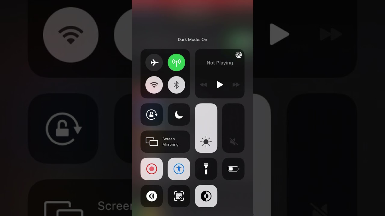 Enable Dark Mode via Control Center on iPhone 🌙