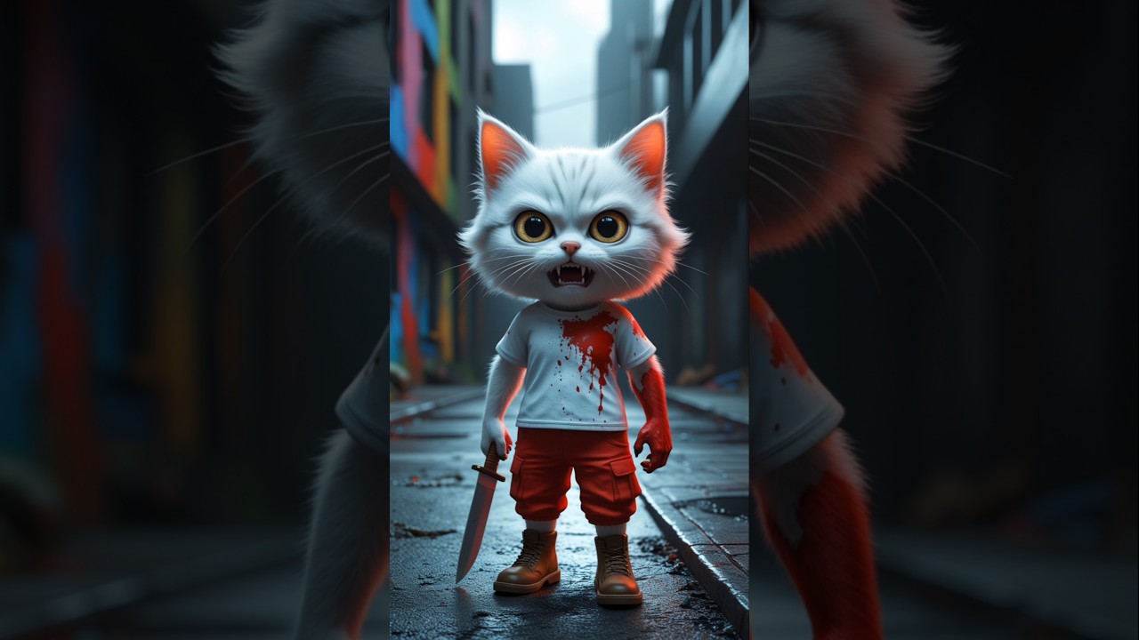 Misunderstood For Blood #cat #funny #kitten #catlover #shorts #ai #viralvideo @TejUniversalHub