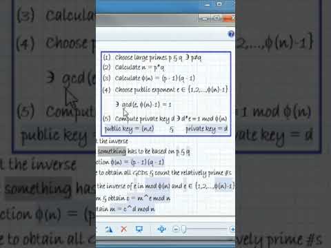 Steps in RSA Algorithm
