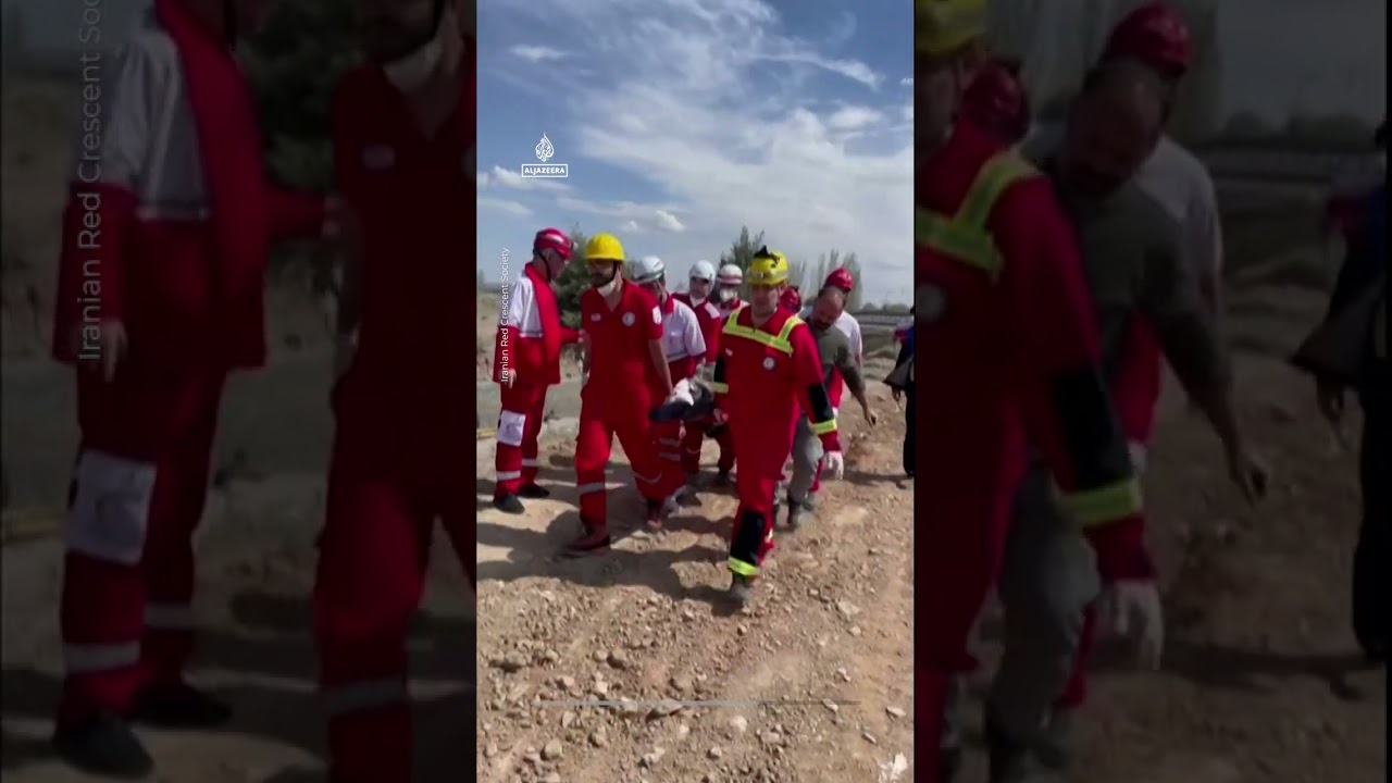 Rescuers aid wounded after strike on Iran railway line