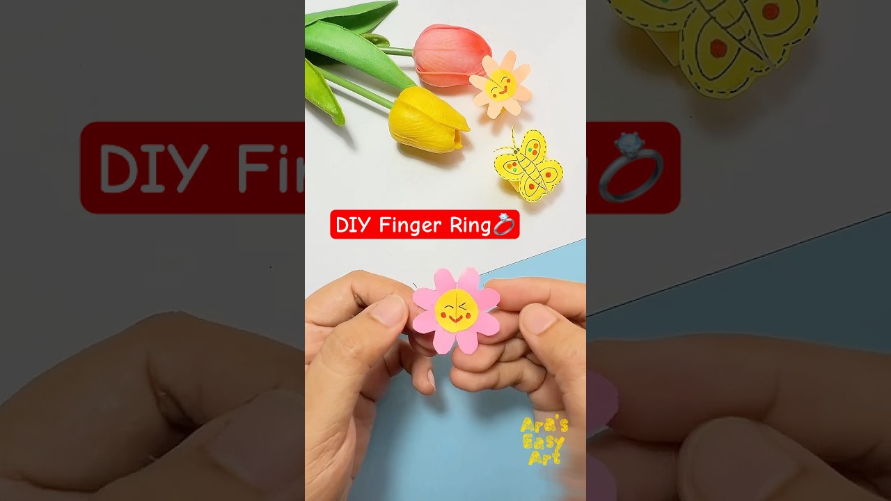 DIY Origami Finger Ring Craft ✨