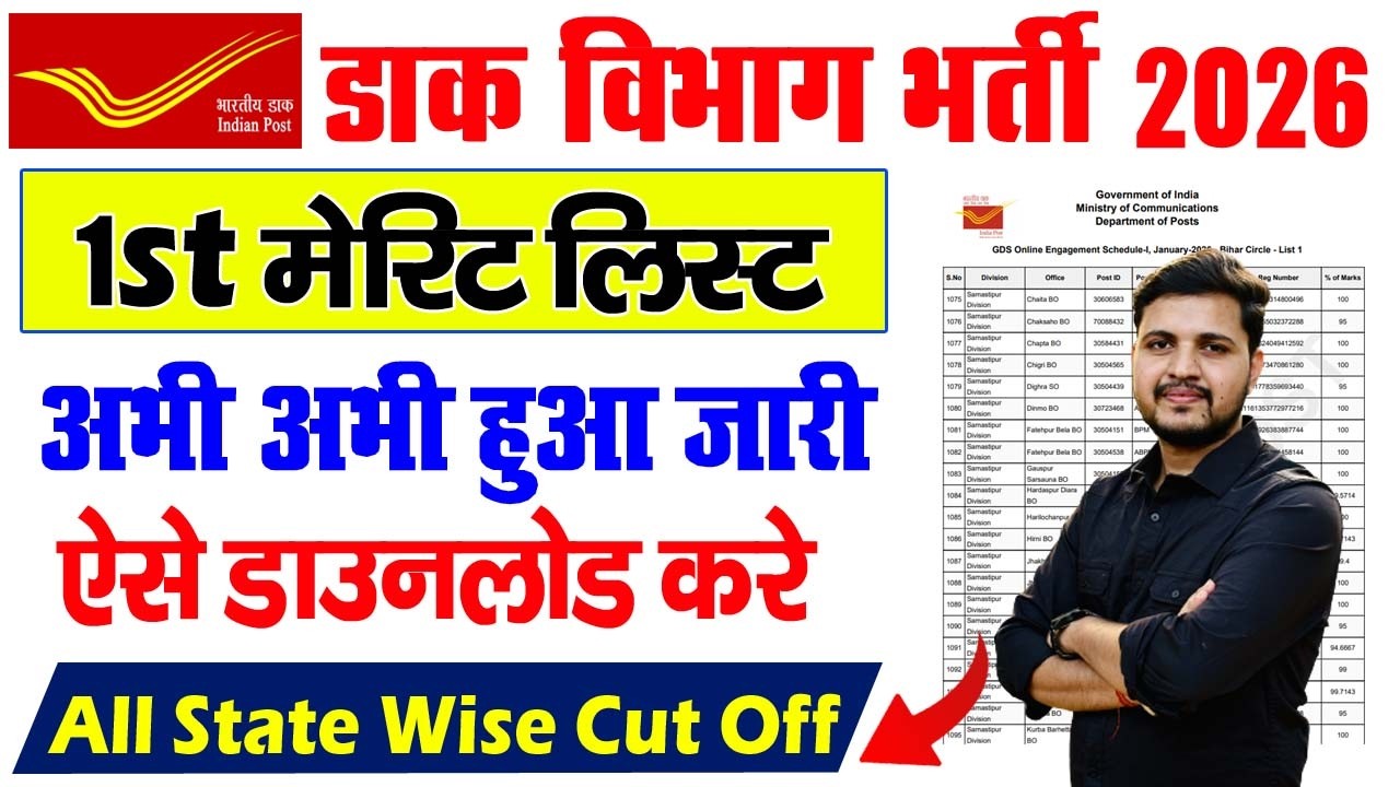 India Post GDS 2026 Result & Merit List 🌟