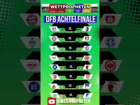 DFB Pokal Auslosung I Achtelfinale I 2024/2025 #pokal  #dfb #achtelfinale #auslosung #soccer