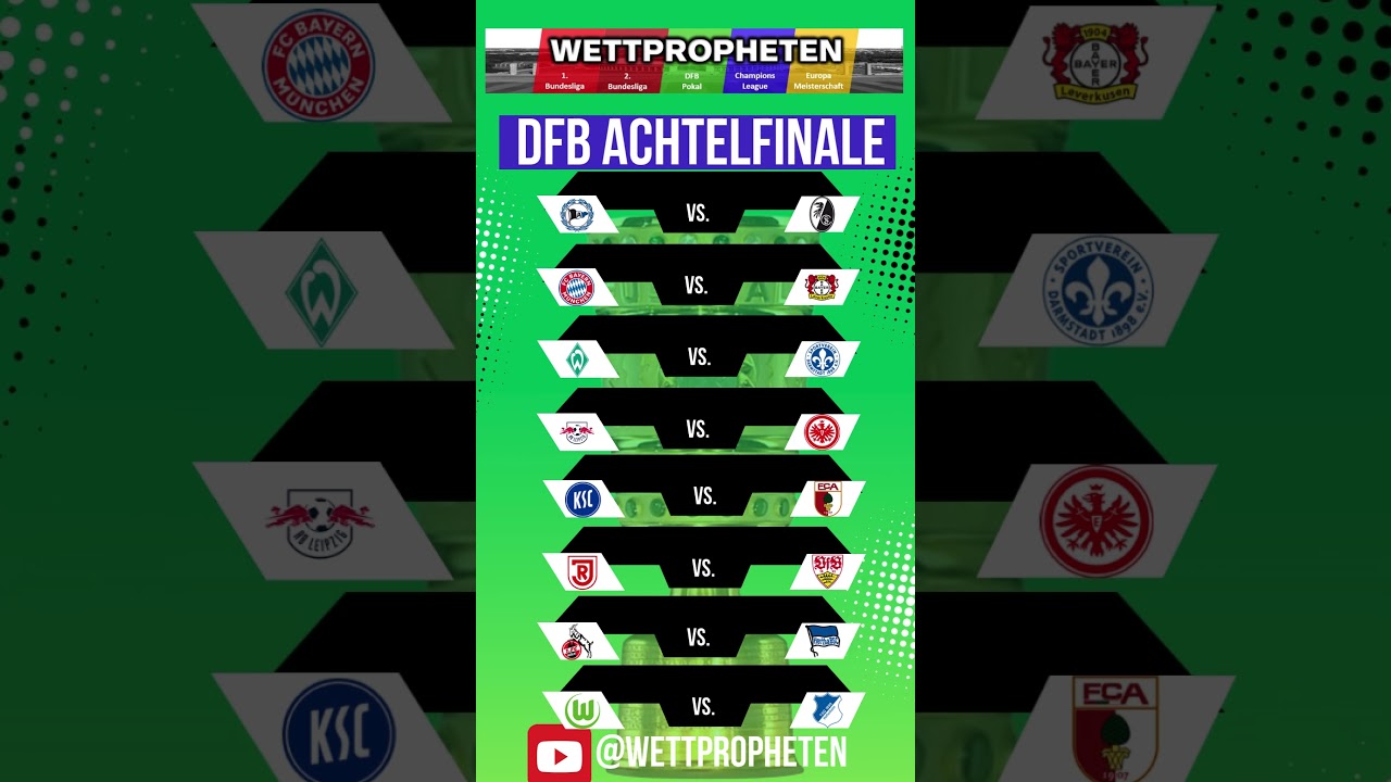 DFB Pokal 2024/2025: Achtelfinal-Auslosung & Teilnehmer 🎟️