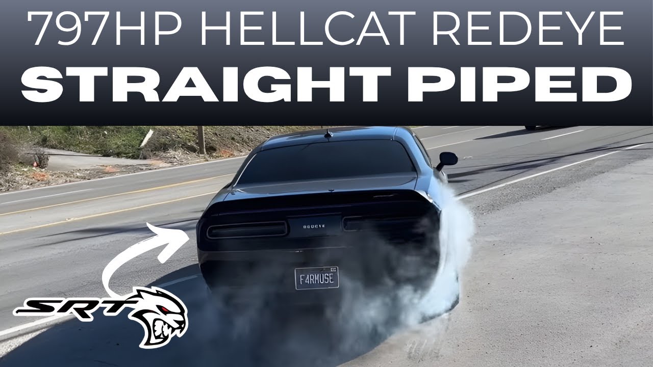 2021 Dodge Challenger Hellcat Redeye with Straight Pipes🔥