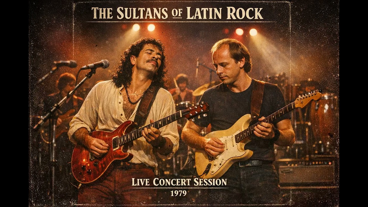 Carlos Santana & Mark Knopfler – The Sultans of Latin Rock | Legendary Guitar Tribute (Live 1980s)