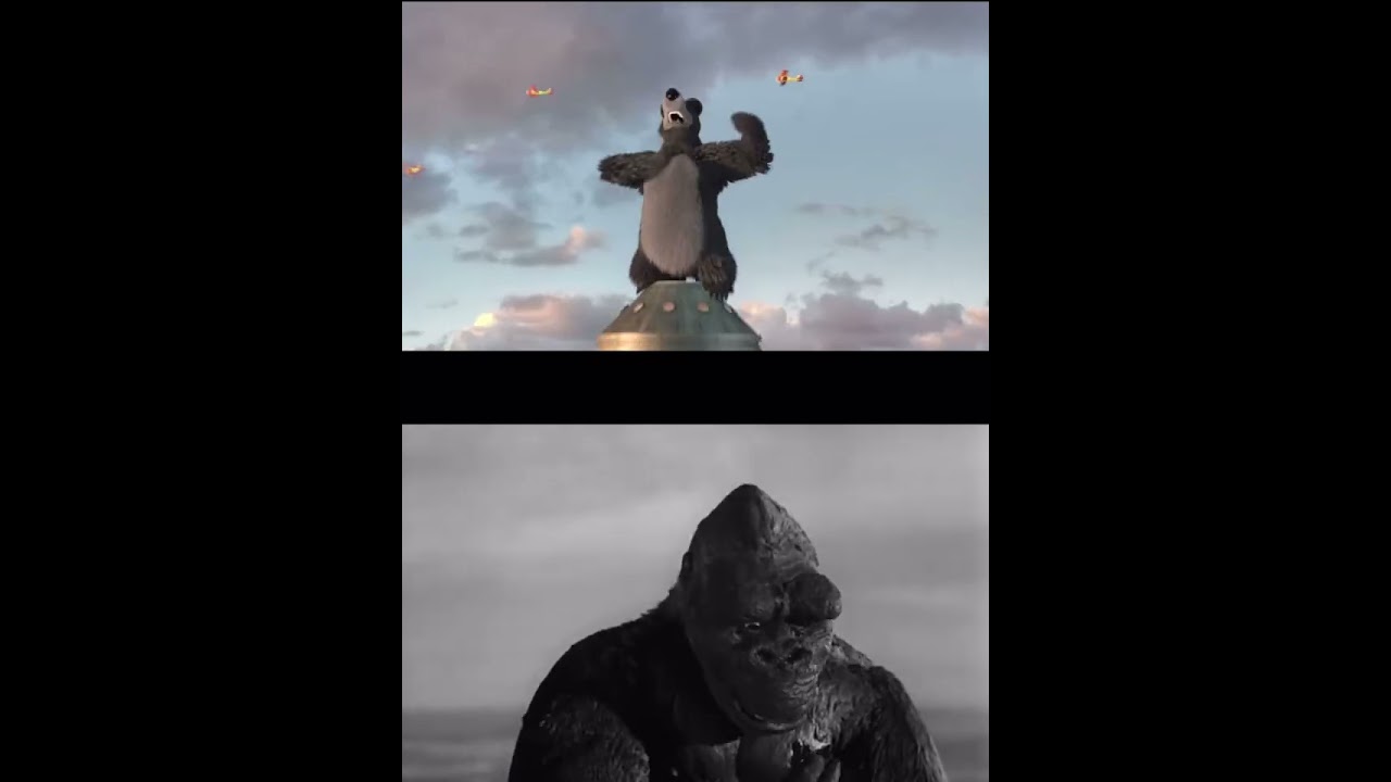 Masha & the Bear vs. King Kong (1933) Comparison 🐻