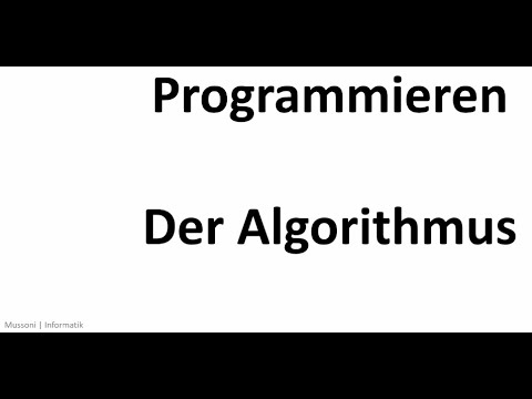 Programmieren | Der Algorithmus
