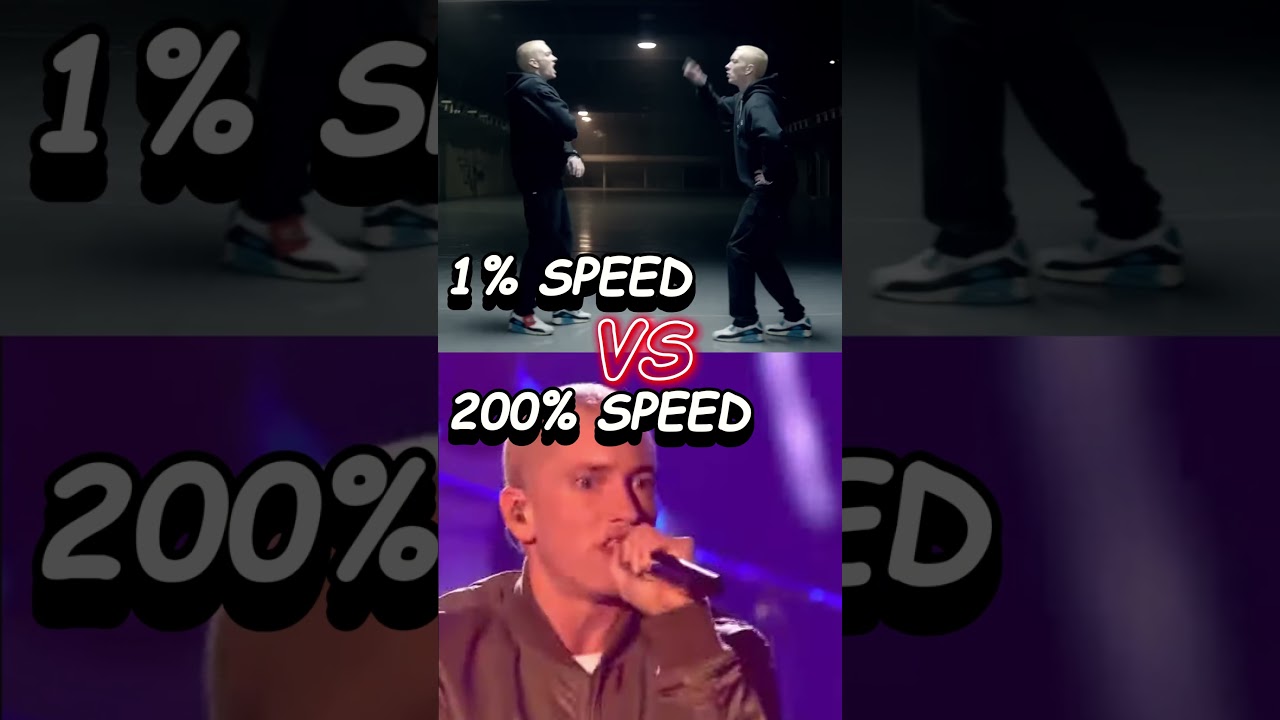 Eminem's Rap God: 1% vs 200% Speed π€