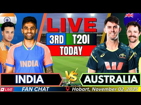 🔴 LIVE: India vs Australia 3rd T20 | IND vs AUS Live Score & Commentary | Live Cricket Match Today