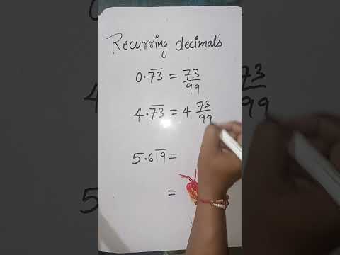 Recurring decimals #shorts #maths #tricks