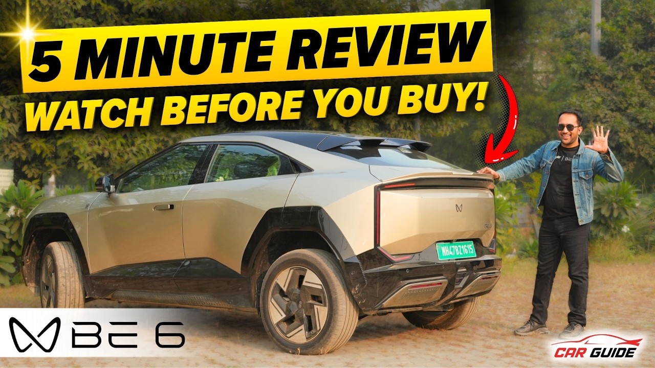 Mahindra BE6 Electric SUV ⚡️ 5 Minute Review by Car Guide ⚡️ Better than Tata Sierra EV ?🔥🤯