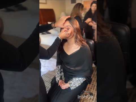 Dure Fishan Salem is looking beautiful in saree ,getting ready for Hum Awards #durefishan #saree