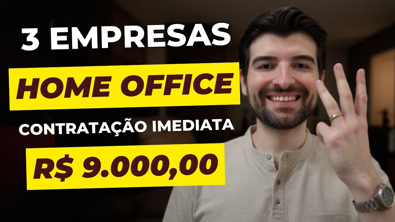 3 Empresas Home Office para Trabalhar à Noite 🏠