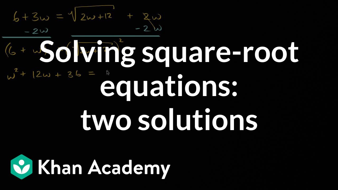 Master Solving Square-Root Equations with Two Solutions | Free Math Practice