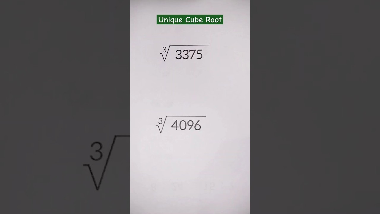 Amazing Cube Root Trick for Faster Calculations! 🔢