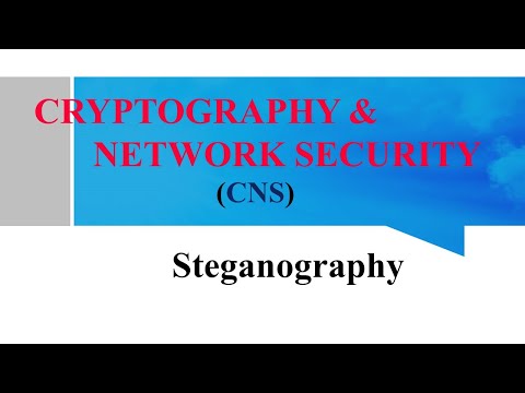 Steganography in Cryptography and Network Security | Lec15 #steganography #conceptclearbydrmvk #feed