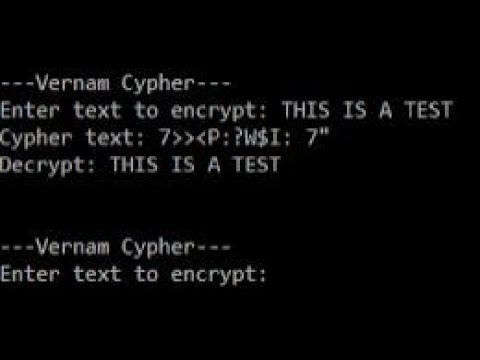 Vernam Cipher solved example