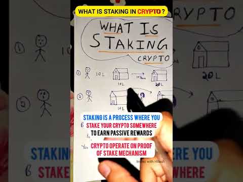 Staking Crypto Explained in Hindi in 52 seconds | proof of #staking #shorts #mining #cryptocurrency
